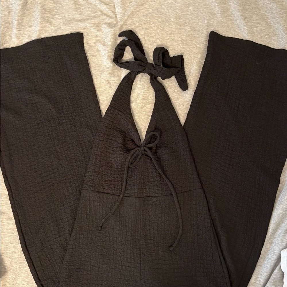 Elegant Black Halter Jumpsuit